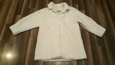 Monterey Fashions faux fur Made in USA SIZE 12 white color coat.