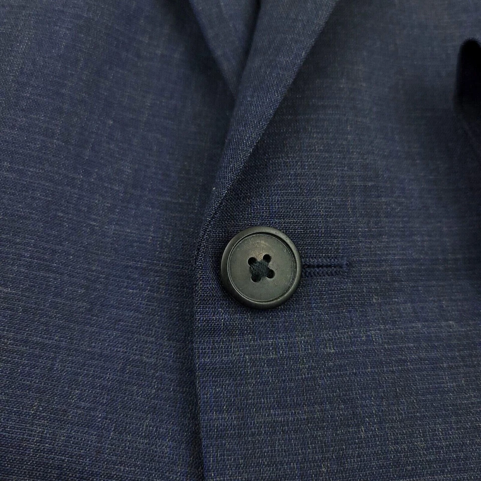 Theory Chambers SV Solid Blue Wool Suit Separate Jacket Sport Coat Mens Size 42L - Image 4 of 4