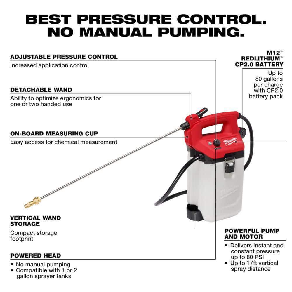 Milwaukee Cordless Handheld Sprayer Mister Kit 12-Volt Lithium-Ion 