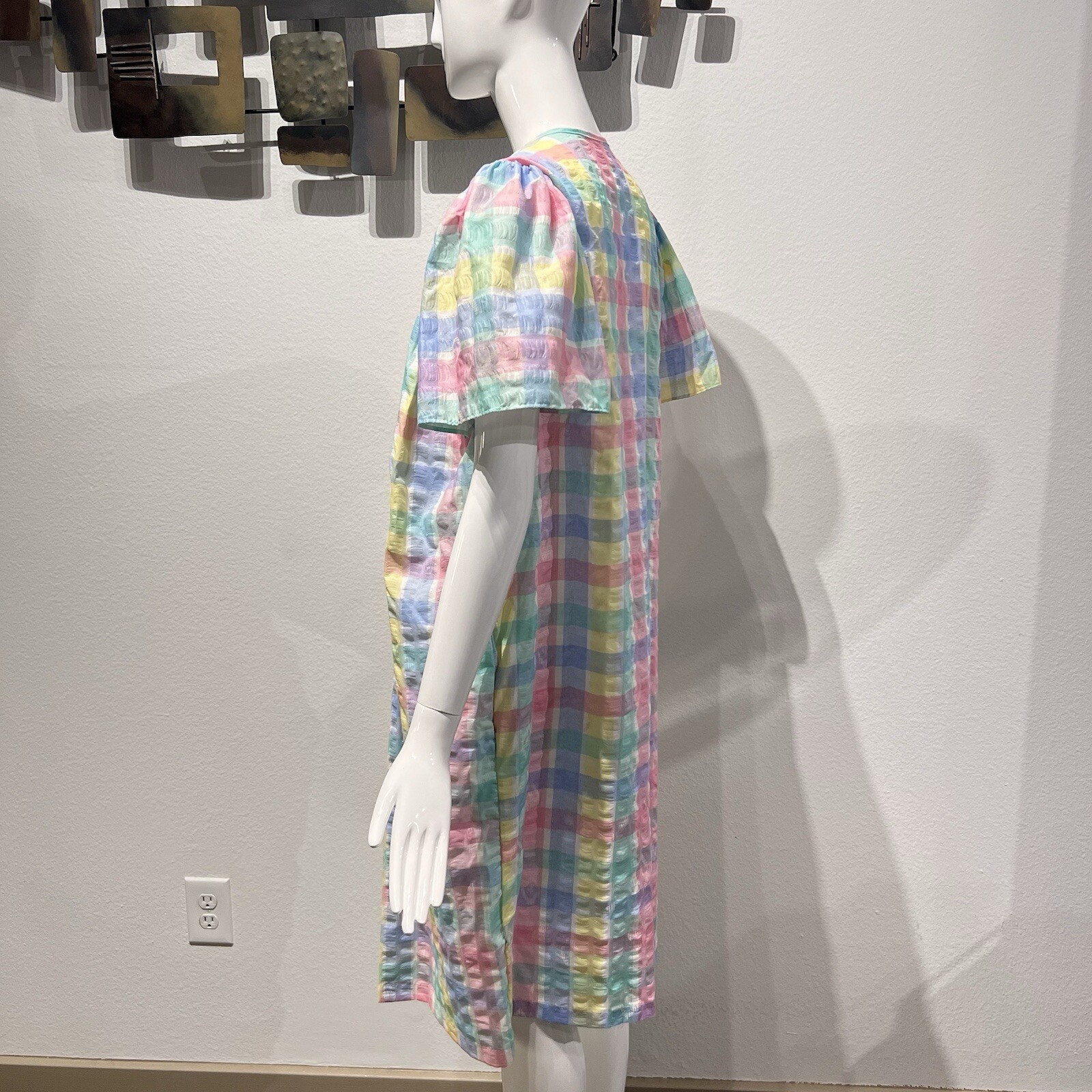 Simply Basic Seersucker Granny Square Duster/Robe… - image 6