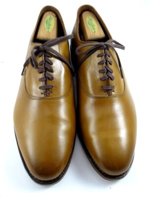 Allen Edmonds ''CARLYLE'' Men's Leather Plain Toe Oxfords 10.5 EEE  Walnut  (547N)