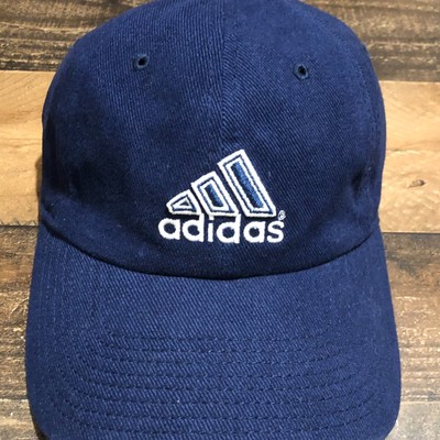 Vintage Adidas Hat Strapback Baseball Cap Mens Blue White