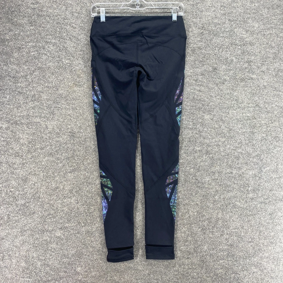 Leggings Ivy Sky Activewear Feminina S Pequena Preta Geométrica Cintura Média Capri Pull On - Imagem 2 de 4