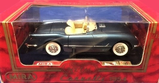 シボレーコルベット（1/18）1954 SPAIＮ ＭIRA【レア品】 Mira 6195 Chevrolet 1954 Corvette - Blue Convertible - Spain