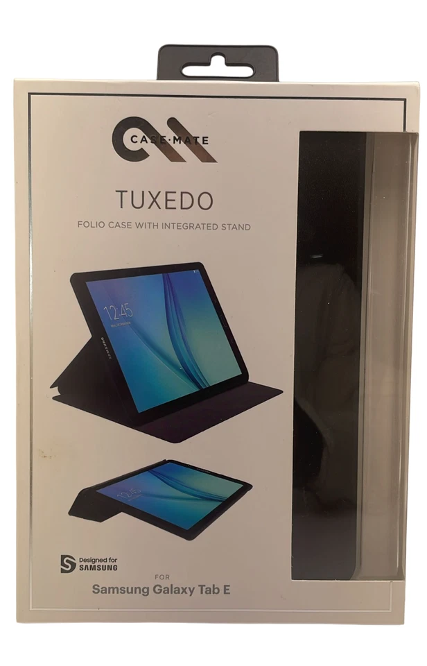 Case-Mate Tuxedo Folio Case with Stand for Samsung Galaxy Tab E, Black - Image 4 of 4