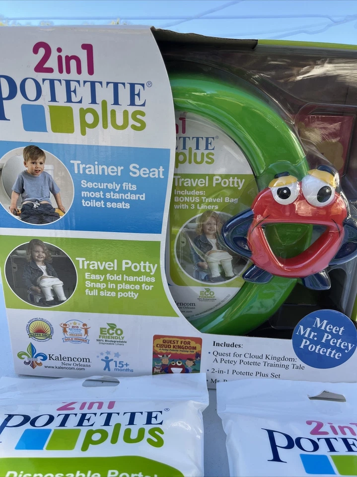 New 2 In 1 Potette Plus Portable Potty With Disposable Liners(30ct Each) - Image 2 of 3