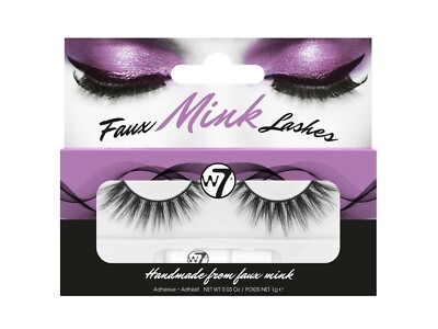 W7 - FAUX MINK LASHES - FAKE LASHES GLUE WIMPERN 