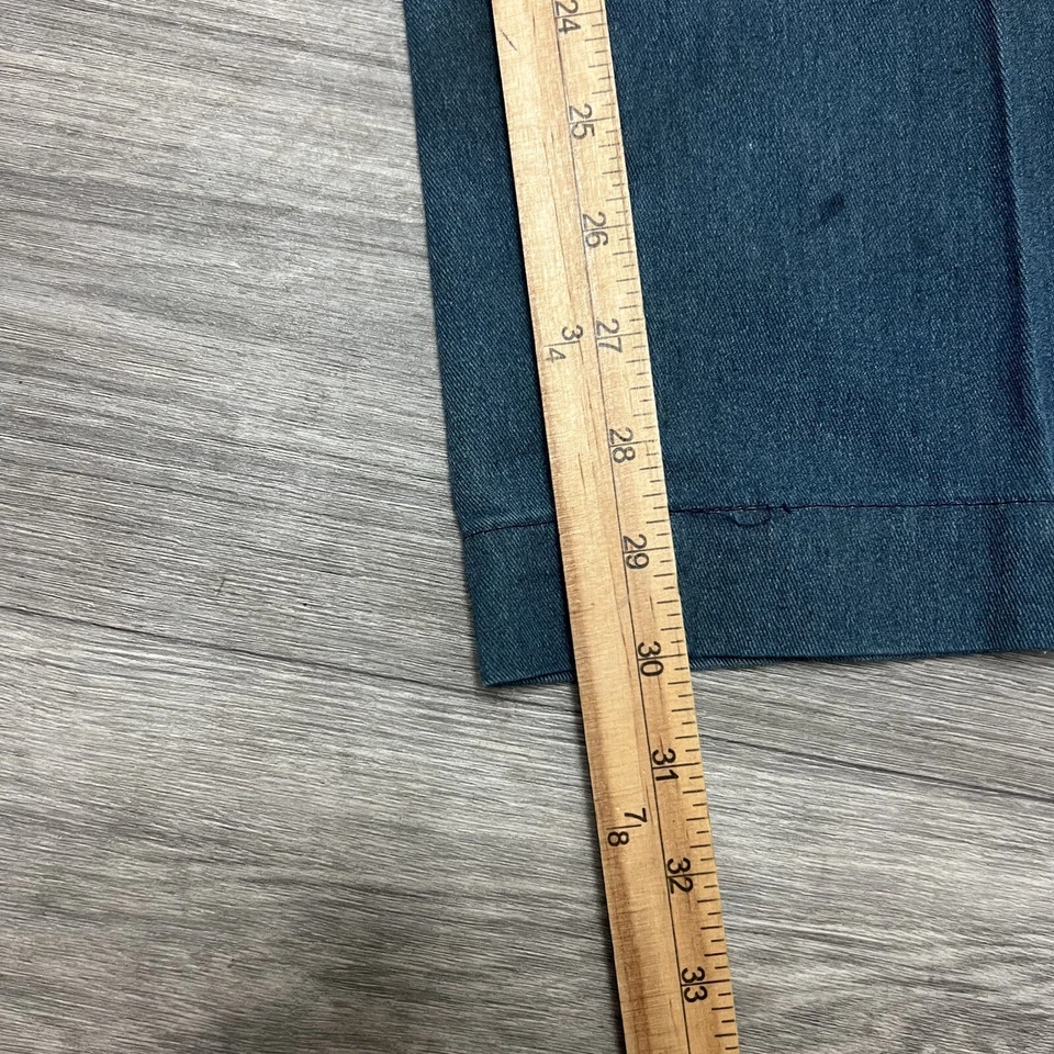 Calça social de trabalho vintage anos 70 masculina 35x30 azul EUA desgastada desbotada pintor - Imagem 4 de 4