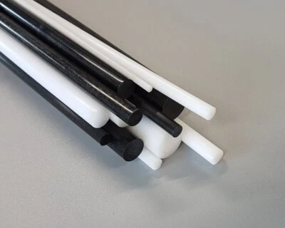 Acetal Plastic Rod Round 3 4 5 6 8 10 12 16 20 25 30mm Diameter 50mm to 1 Metre
