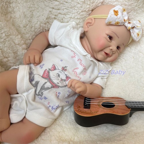 17" Full Silicone Reborn Baby Lifelike Soft Silicone Newborn Doll Birthday Gift - Picture 6 of 7