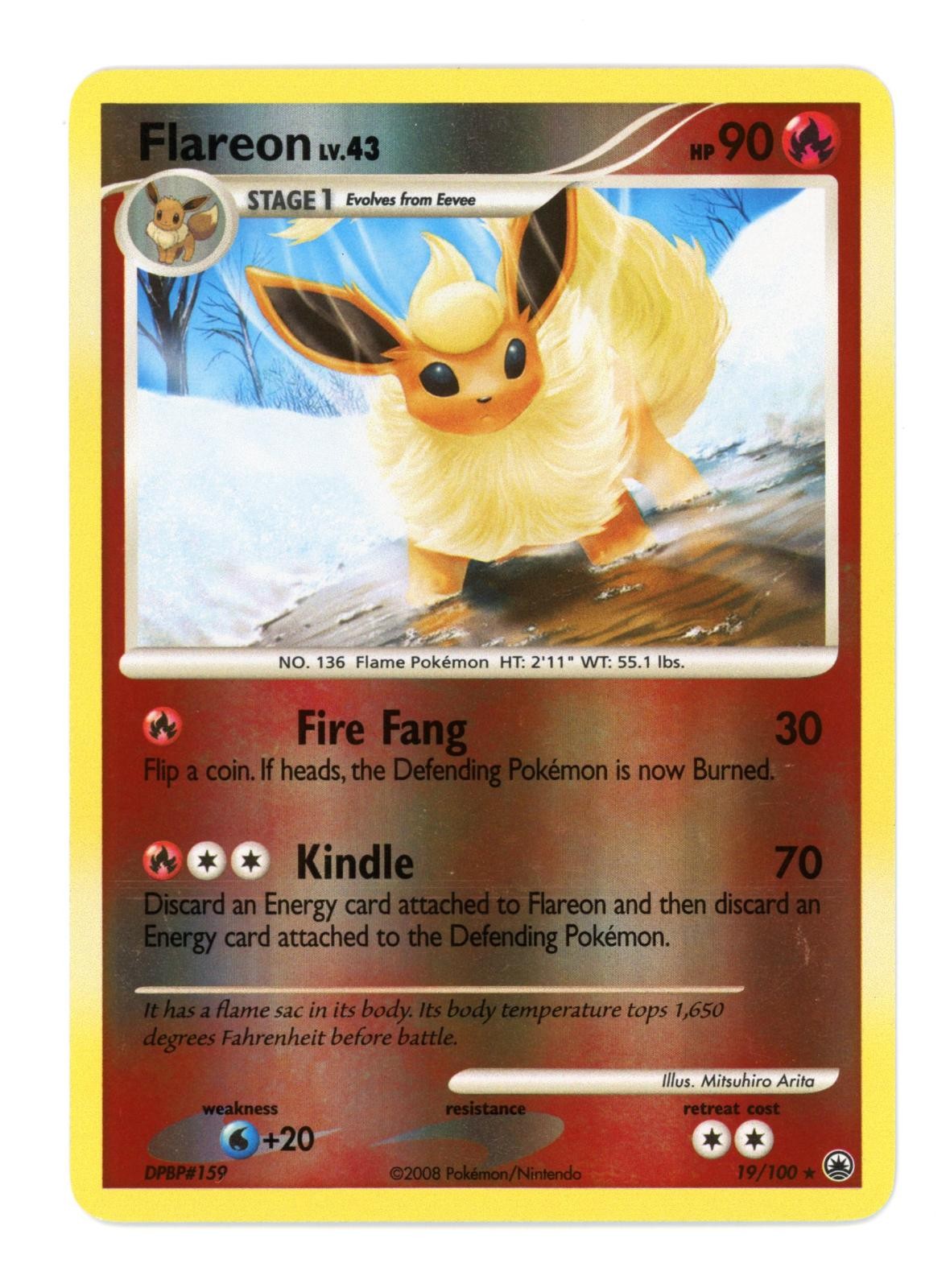 Flareon 19/100 Rare Majestic Dawn Pokemon Reverse Holo Near Mint
