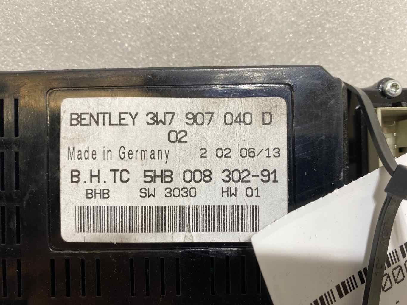 12-18 BENTLEY CLIMATE TEMPERATURE CONTROL MODULE - OEM 3W7907040