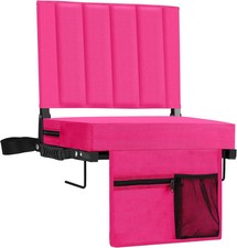 Stadium Seat for Bleachers with Back Support, Portable Bleacher Seat with Wide C