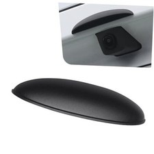 Car Rear View Camera Anti-Rain Cover, ABS Reversing Curved Contour Black Black