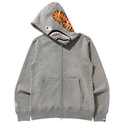 BAPE Shark WGM Full Zip Hoodie Gray | A Bathing Ape | eBay