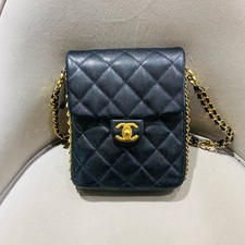 Chanel Flap Chain Bag Caviar Leather Crossbody Shoulder Bag Black [Duties Paid]