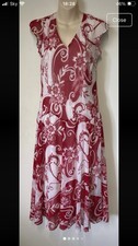SIZE 12   Sheer Floaty Floral Print Dress 