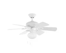 Hampton Bay Minuet 36 in. White Ceiling Fan Light Reversible Multi-Color Blades