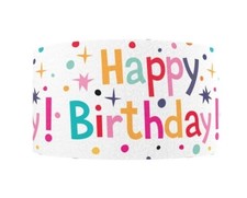 1.5" 1 yard Happy Birthday Rainbow dots confetti Grosgrain Ribbon 1274427