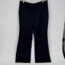 Brooks Brothers 346 Women's Size 14P Petite Caroline Fit Blue Wool Dress Pants