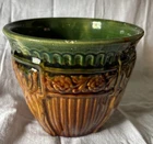 Brush McCoy Pottery Blended Glaze Jardiniere- Tulip/Rose Pattern- #257