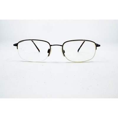 Flexon by Marchon Eyeglasses Mens Brown Half Rim 606 Coffee 52-19-140