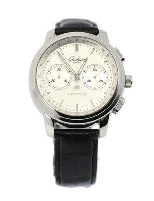 Glashutte Original Senator Chronograph Edelstahl Uhr 39-34-21-42-04