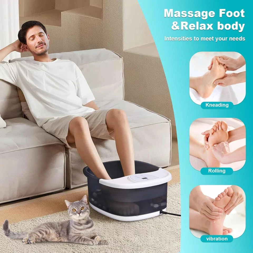 Foot Spa Bath Massager with Heat, Foot Bath with 22 Massage Rollers, Temperature - Image 3 of 4