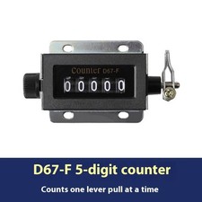 5 Digit Counters Black Casing Mechanical Pull Stroke Counter Manual D67-F