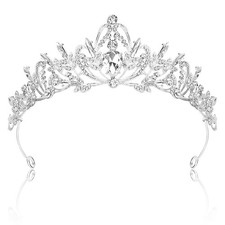 Rierousy Tiara Hochzeit, Krone Damen, Krone Braut, Kristallkrone Strass Krone...