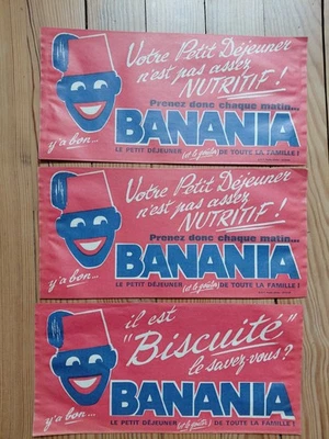 🚲CYCLISME TOUR FRANCE ANNEES 1960 LOT 3 CHAPEAUX PUBLICITAIRES Y'A BON BANANIA - Photo 1/3