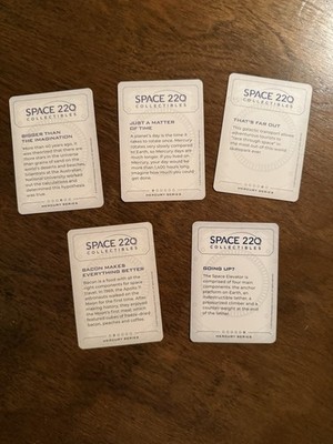 5/6  Space 220 Mercury Set With The Rare White Card Space Elevator