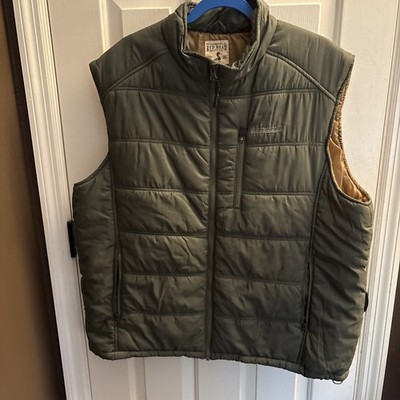 Redhead Men's Green Sleeveless Puffer Vest 2XL Zip Pockets