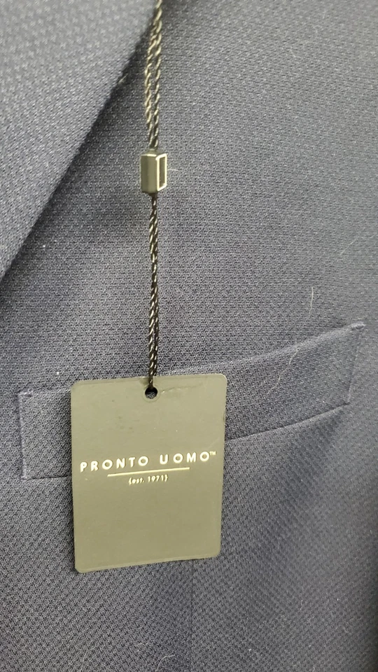 Blazer Abrigo Chaqueta Pronto Uomo Para Hombre Talla 42 Largo Nuevo con Etiquetas Azul Marino Lana 42L Traje Foto 2 de 4