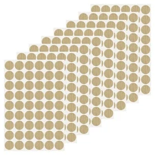 432 Pcs Dia. 21mm/0.8" Hole Cover Stickers, Medium Brown Wood