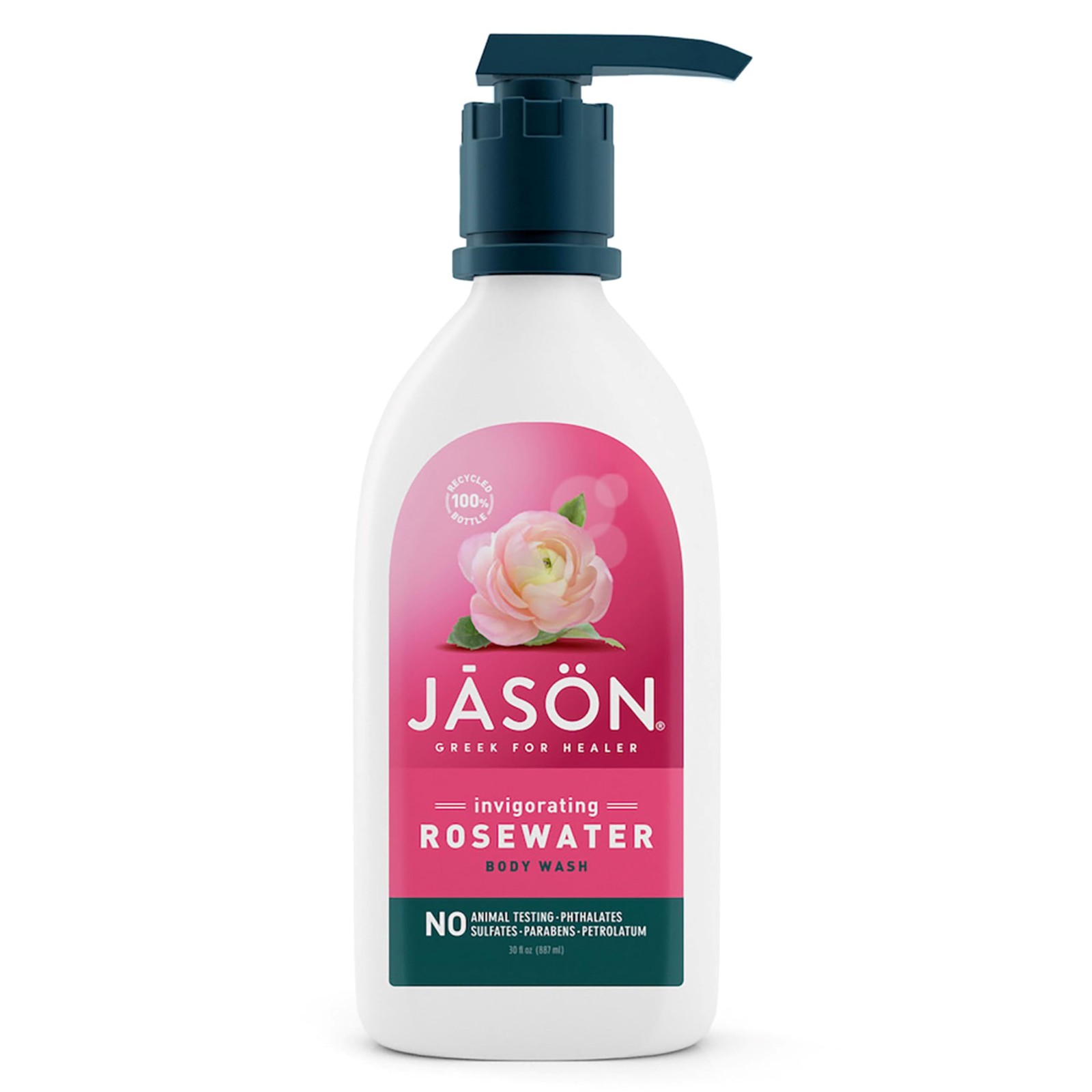 JASON Rosewater Invigorating Body Wash Women/Men, For a Gentle & Clean Feel, ...