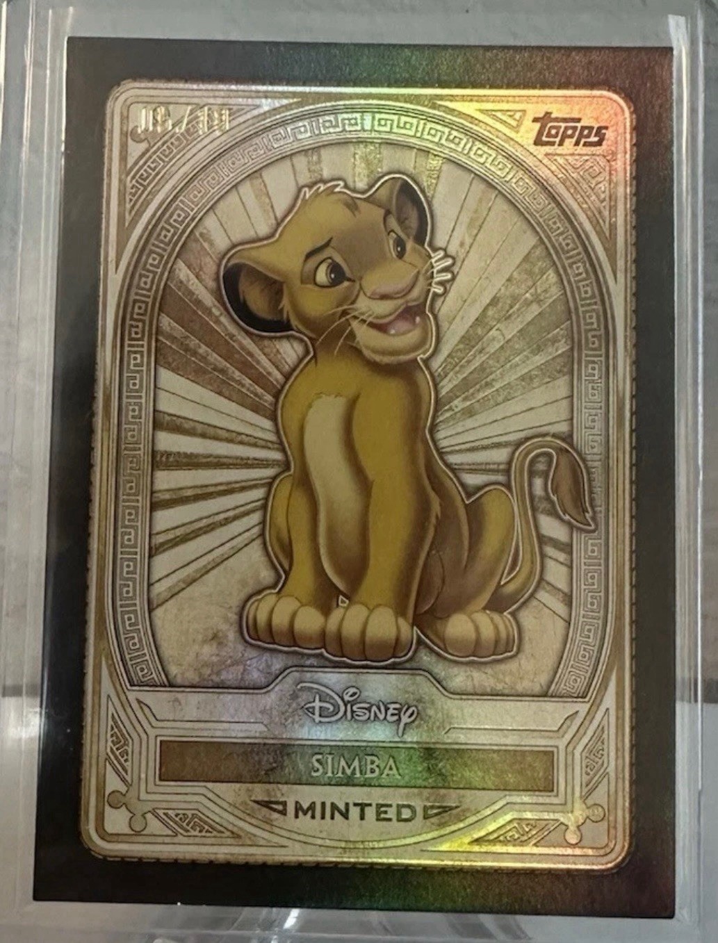2025 Topps Disney Mint Simba /10 The Lion King - Gold Black Refractor