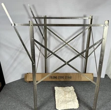 Vintage Steel Folding Stove Stand Cooler High Stand Camp Original Box Colman