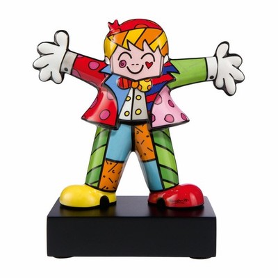 Goebel Figur Romero Britto Hug Too, Porzellan, Bunt, 15.5 cm, 66451891