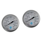 2pcs Durable Thermometer Stainless Steel Oven Cooking Dial Thermometer