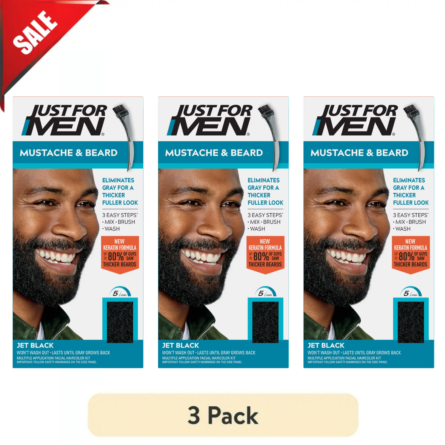 Ing For Gray Hair Jet Black, 3 Pk