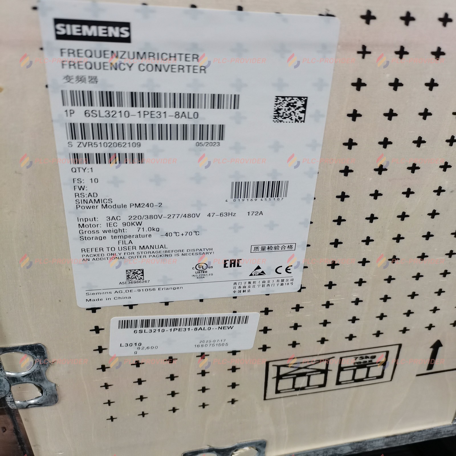 1PC 6SL3210-1PE31-8AL0 Siemens Brand New with Warranty
