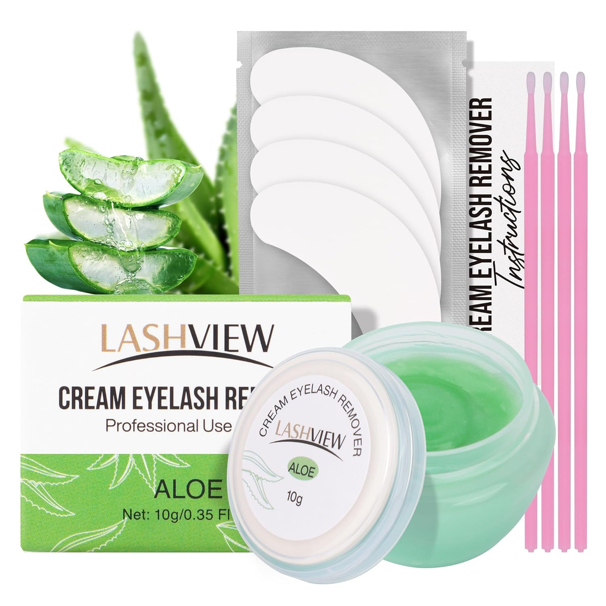 LASHVIEW Eyelash Extension Remover Cream Gentle Aloe Vera Formula, Lash  Removal | eBay
