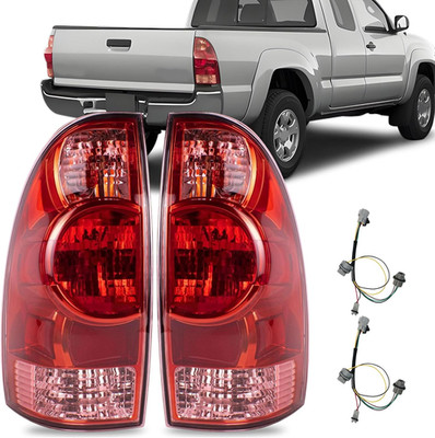 Pair Tail Lights Assembly W/Harness for 2005 2006-2015 Toyota Tacoma Pickup Truc