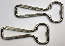 2 Vintage 1969-1975 Wire Bottle Openers Enjoy Coca Cola it's the reel thing