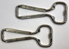2 Vintage 1969-1975 Wire Bottle Openers Enjoy Coca Cola it's the reel thing