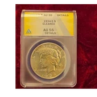 1934-S Peace Dollar ANACS AU 55 Details Cleaned Silver San Francisco KM#150