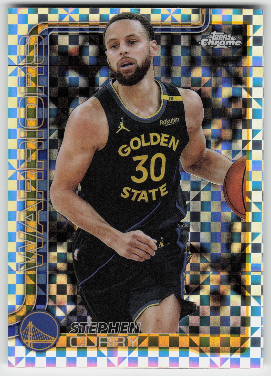 2025-26 Topps Chrome #201 Stephen Curry X-Fractor