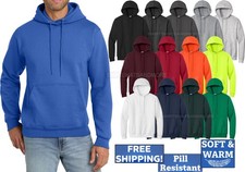 Mens Tall 9 oz Fleece Hooded Sweatshirt Soft Warm Hoodie LT XLT 2XLT 3XLT 4XLT