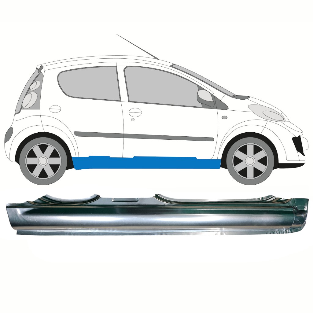 Sill repair panel for Citroen C1 2005-2012 / Right